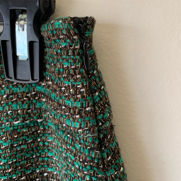 Y2K! The Limited does Chanel Green Tweed Look Matching Jacket Skirt Suit Set Sm - Picture 9 of 9